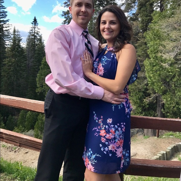 Floral spring dress. Size S - Picture 5 of 6